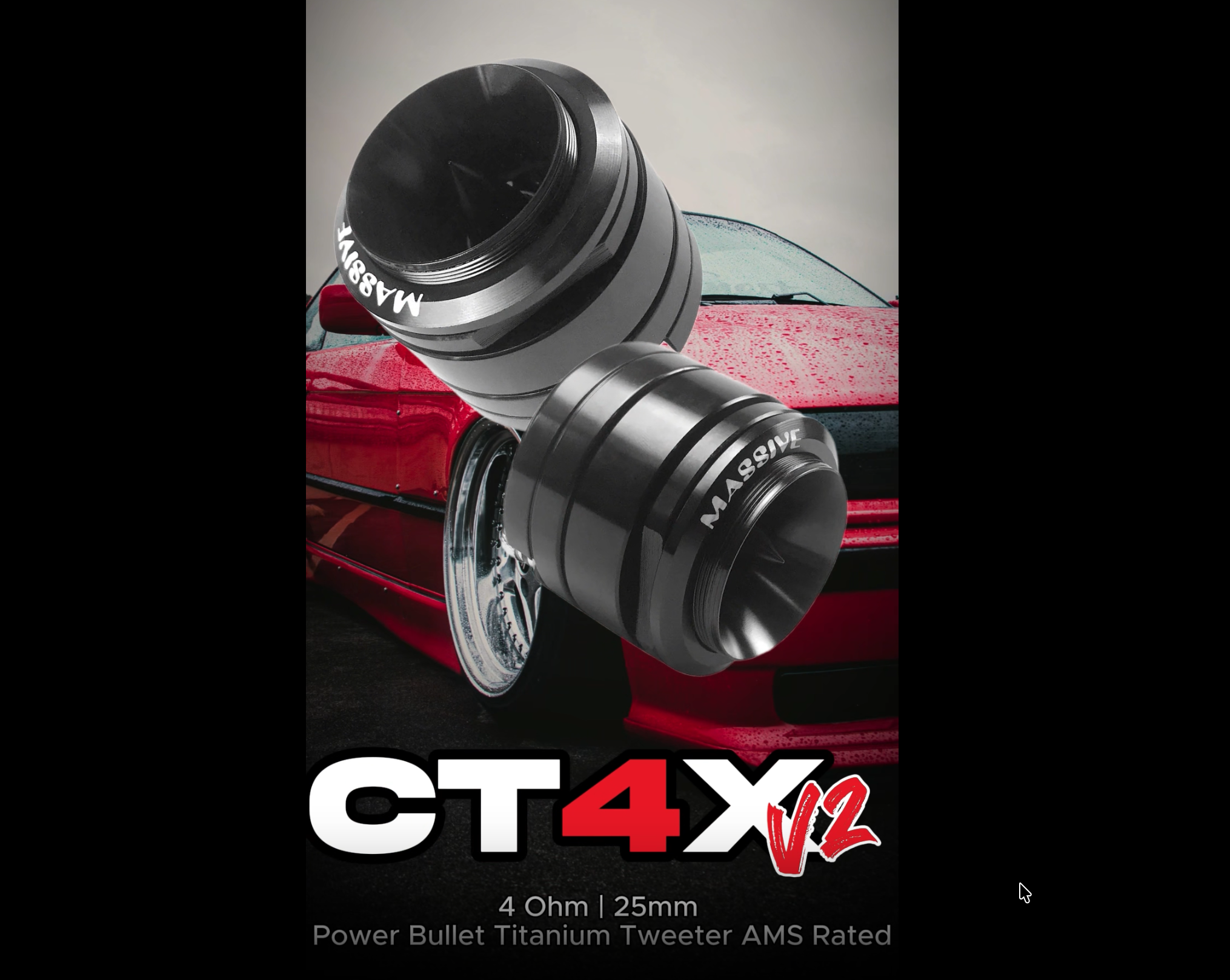 Amazon.com: Massive Audio CT4XV2 25mm Titanium Bullet Tweeter | 4
